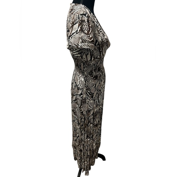 Aritzia Wilfred maxi Dress Giselle Zebra Snake Animal high Slit Size Small - Picture 8 of 9